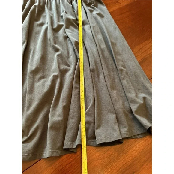 Garnet Hill Womens M Midi Dress Soft Knit Gray Sleeveless Career Casual Workwear - Picture 8 of 11